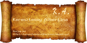 Keresztessy Albertina névjegykártya
